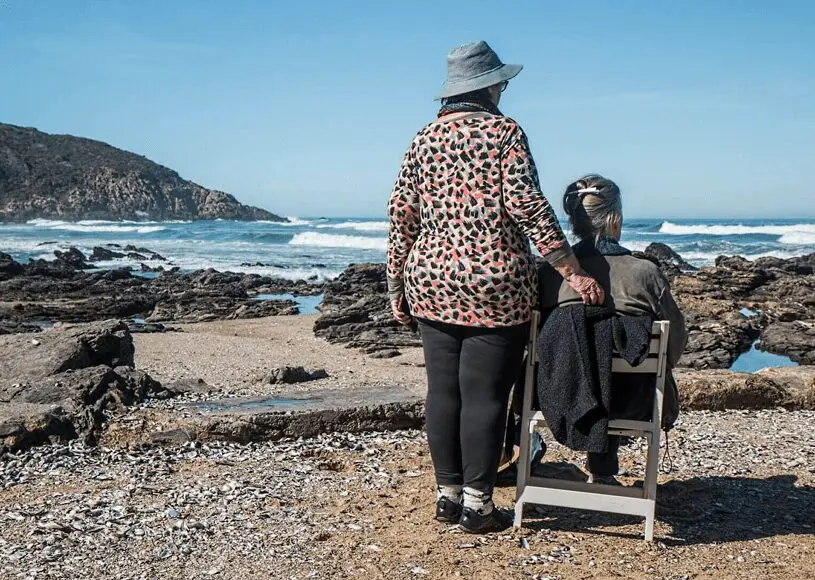 Friends relaxing by the seaside